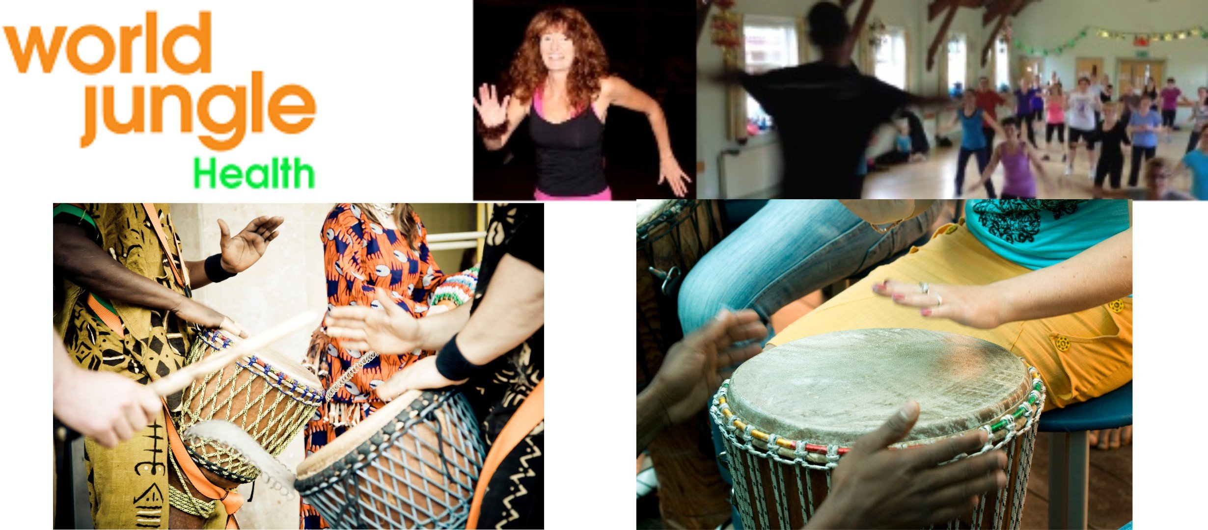 montage of drumming images
