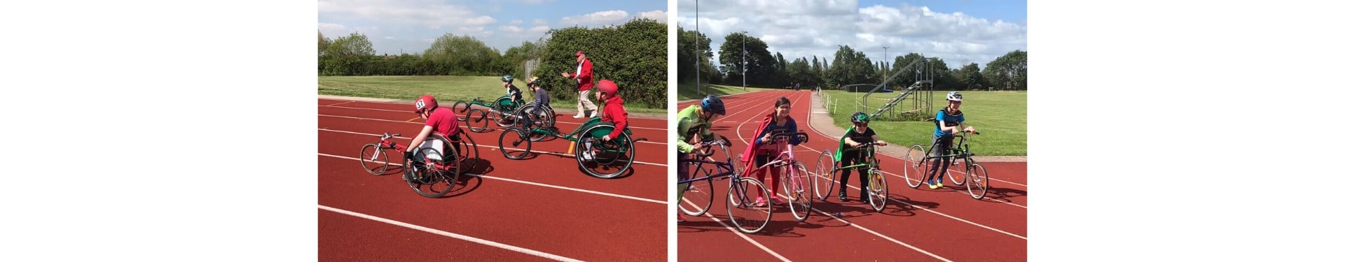 athletes on running track