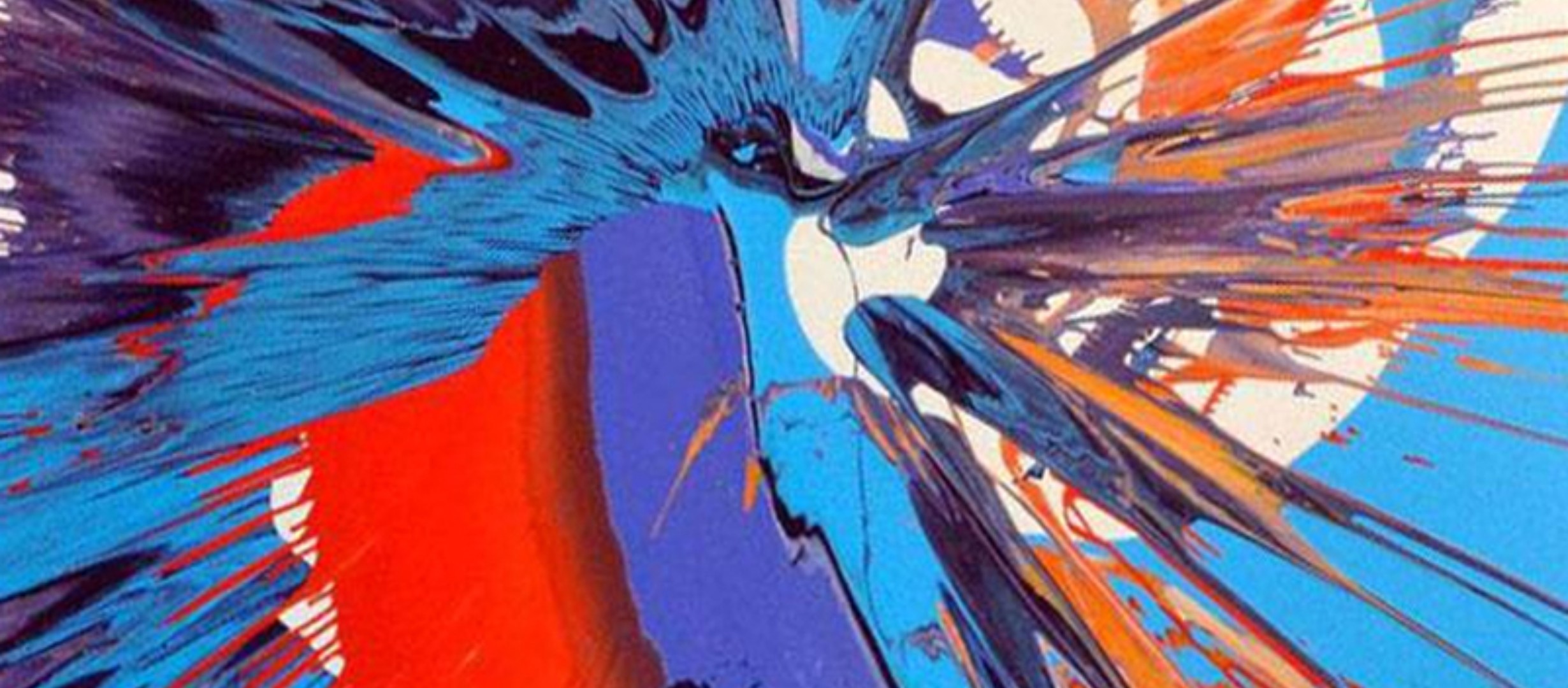 Colourful abstract paint splat
