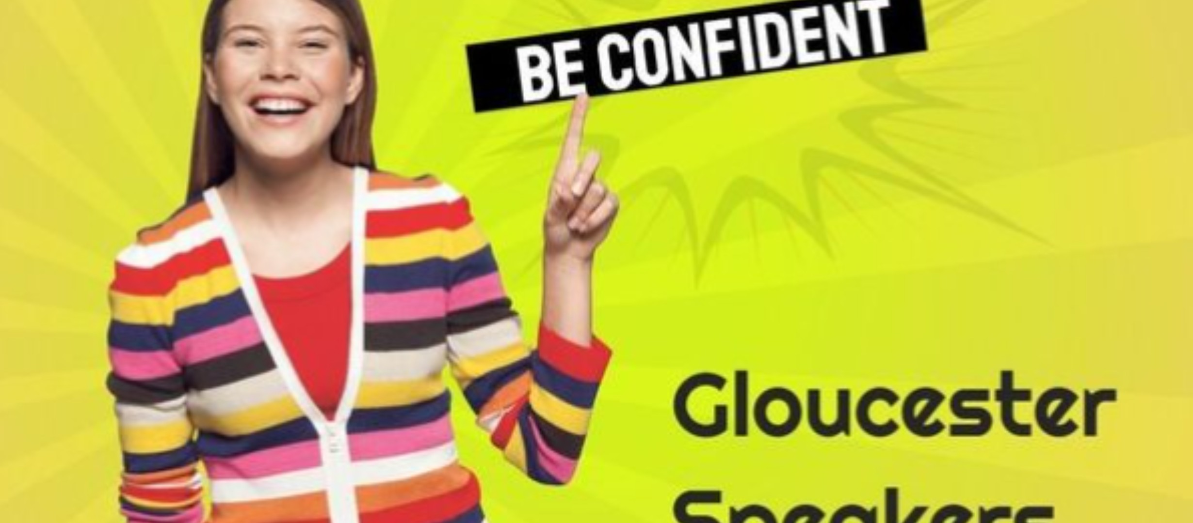 confident young woman doing public speaking