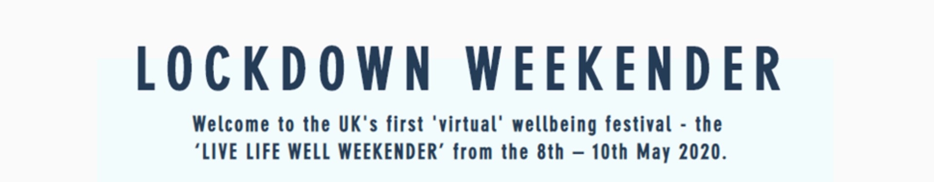 wellbeing weekend poster