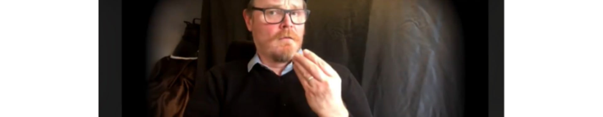 man signing