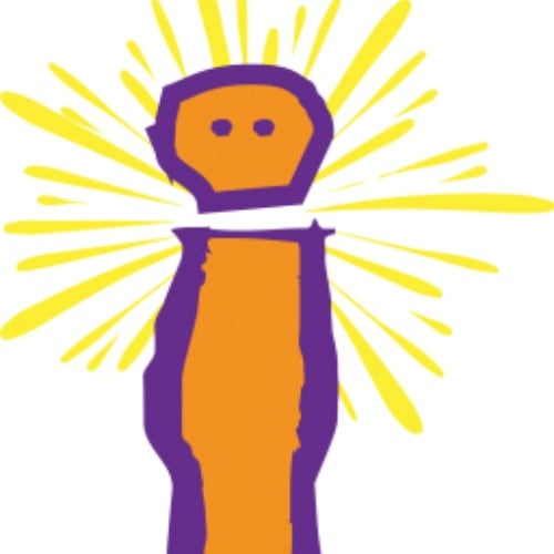 hand sketched child figure with fireworks behind
