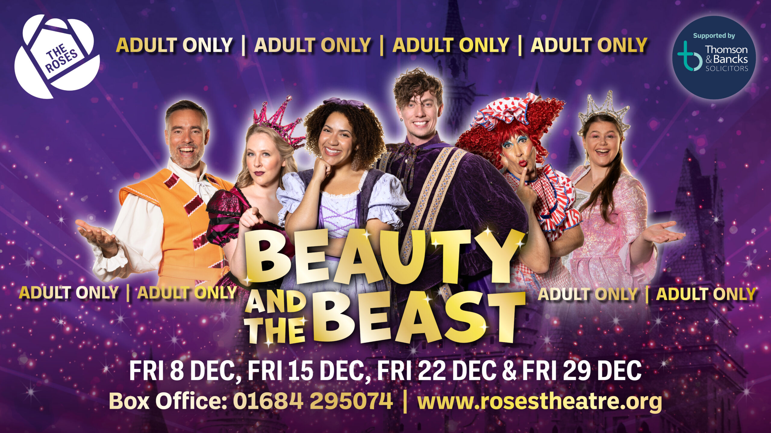 The cast of beauty and the beast panomime