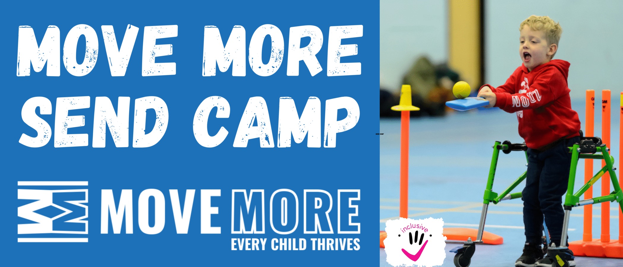 Boy in a kaye frame playing cricket