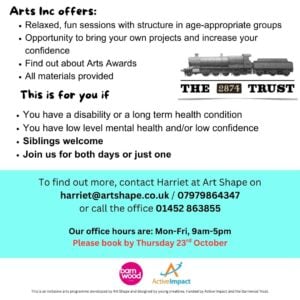 Poster with owl, train, hat and other witch and wizard related symbols