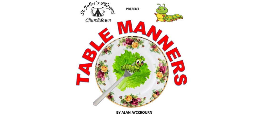 Table Manners by Alan Ayckbourn. Tea Plate with a lettuce leaf and a fork.